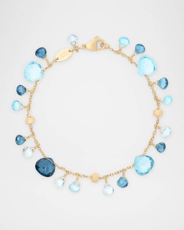 18K Yellow Gold Mixed Topaz Single-Strand Bracelet